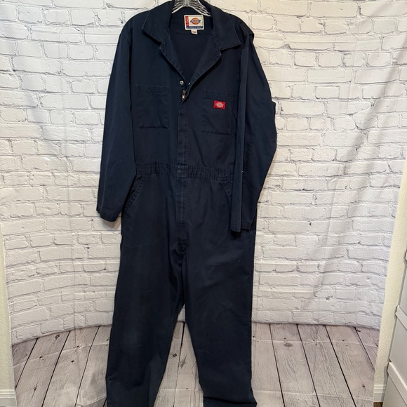 Dickies Workwear Coveralls Utility Jumpsuit Mechanic Suit L Y2K Streetwear Blue